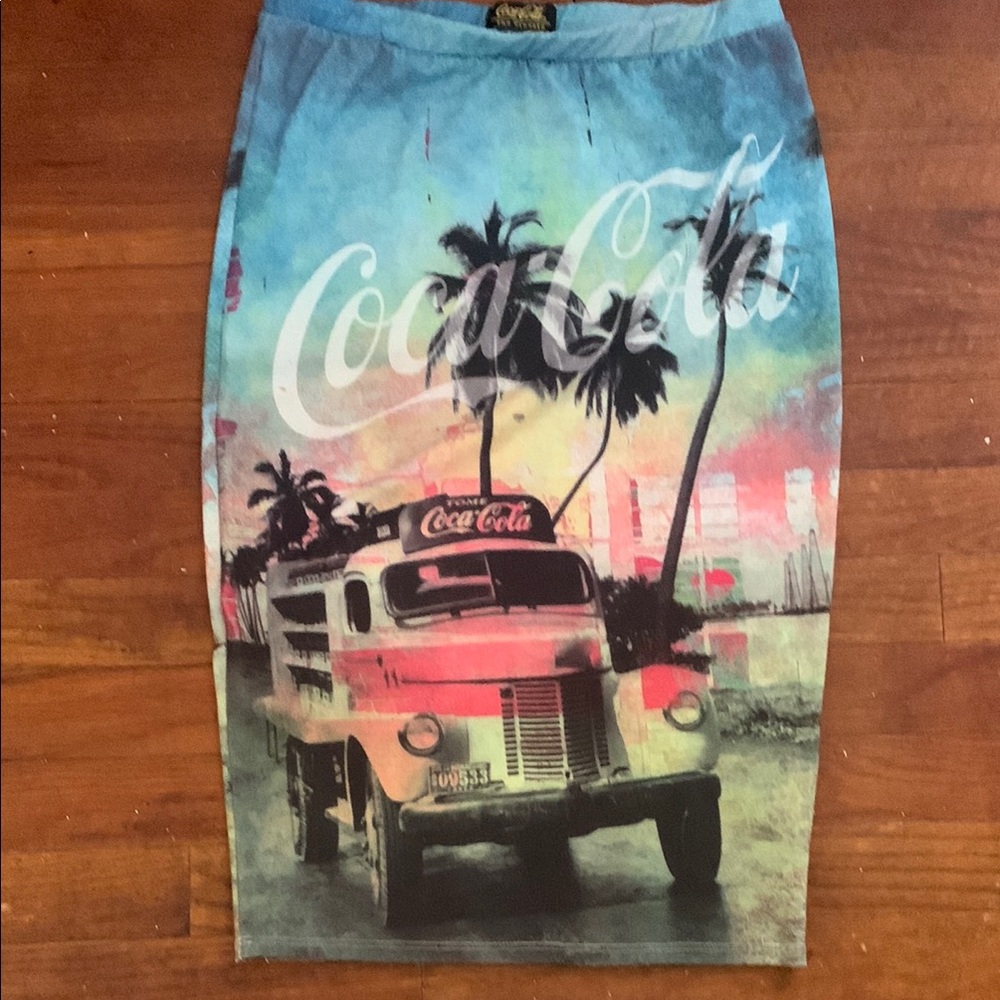 Coca Cola Blue Pencil Skirt Resort Wear